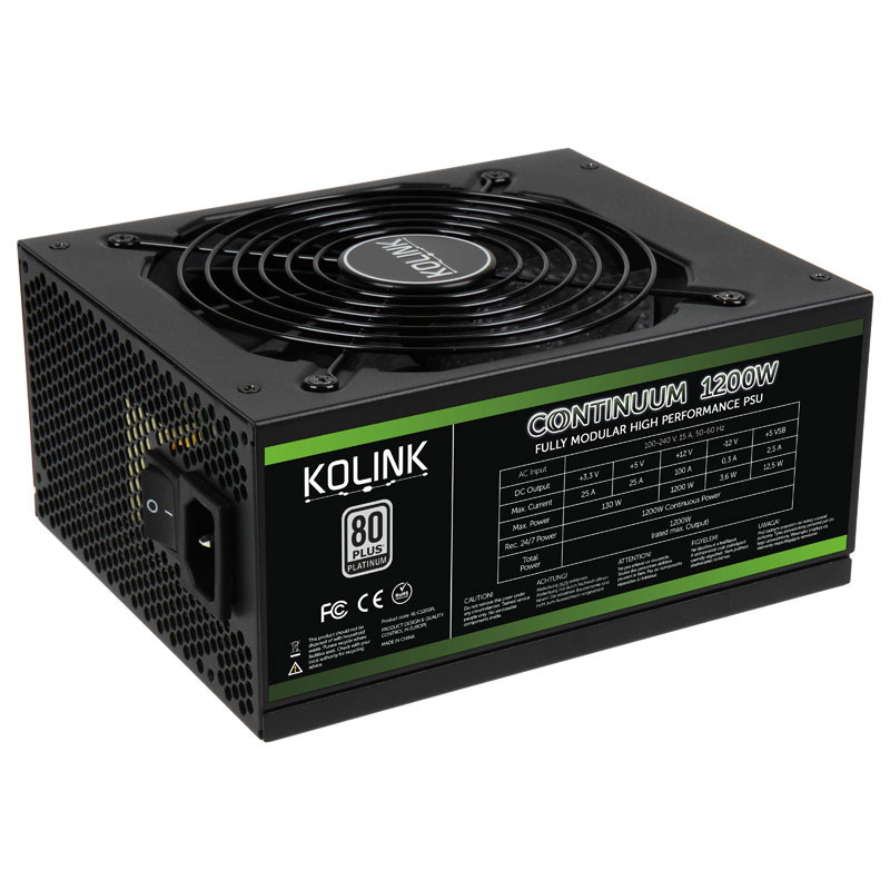 Kolink ATX 1200W 80+ Platinum Gaming Mining PC deals Desktop Power Supply KL-C1200PL